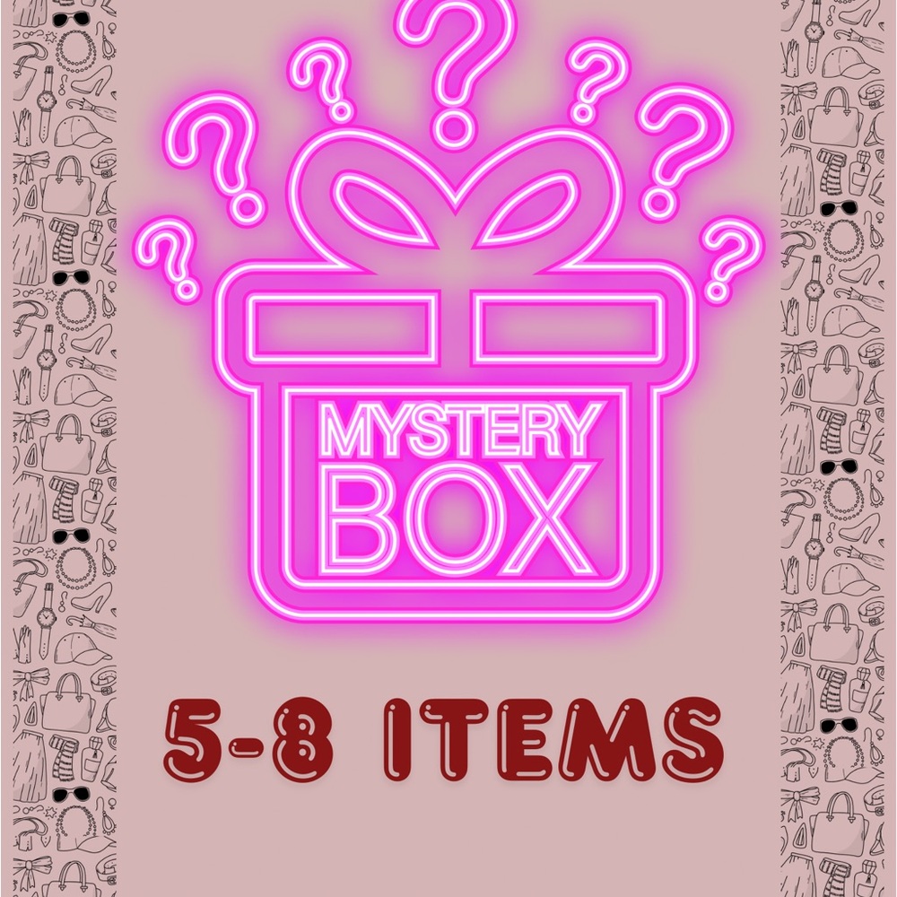 Mystery Box includes 5-8 Items of accessories, fashion, makeup and more